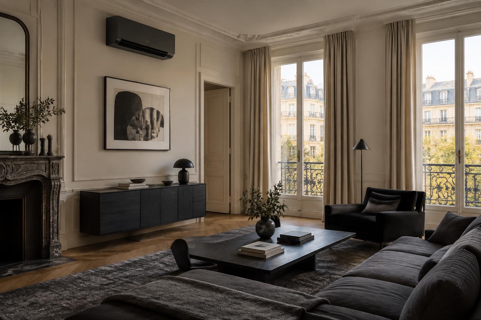 Climatiseur mural — illustration d’ambiance, pas un chantier Technico Clim
